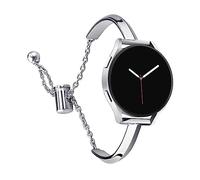 Pulsera compatible con Samsung Galaxy Watch 7/6/5/4 40mm 44mm/Watch 5 Pro 45mm/Galaxy Watch 6 Classic 43mm 47mm/Watch 4 Classic Mujer, 20mm Bling pulseras de repuesto de metal, 20mm, Acero inoxidable,