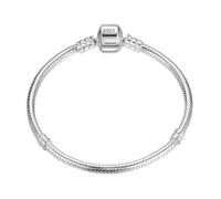 Pulsera compatible Pandora mujer plata 925 - cadena serpiente para charms, cierre seguro, joyería fina (19 cm)