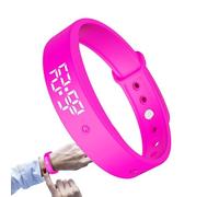 Pulsera con alarma de vibración, temporizador de silicona ABS con 3 alarmas, recordatorio de píldoras, recordatorio de bebida, para niños, adolescentes, adultos, hombres, mujeres, ancianos, fitness