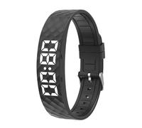 Pulsera con alarma vibratoria - 22 cm, reloj despertador recargable | Pantalla LED - Reloj despertador con vibración silenciosa | Pulsera para Hombre - Mujer | Correa de silicona ajustable, carga USB