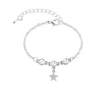 Pulsera con colgante de corazón, pulsera de plata de ley, pulseras para mujeres, joyas de perlas, regalos para mujeres y niñas, consumo de calorías, talla única, Aleación de aluminio, No es una piedra