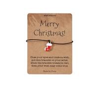 Pulsera con colgante de Navidad hecha a mano, bonita pulsera de cuentas de cerámica suave de Papá Noel, relojes de soldador para hombre, talla única, Plástico, No es una piedra preciosa