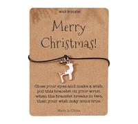 Pulsera con colgante de Navidad hecha a mano, bonita pulsera de cuentas de cerámica suave de Papá Noel, relojes de soldador para hombre, talla única, Plástico, No es una piedra preciosa