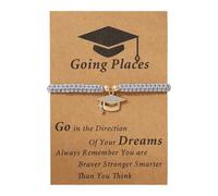 Pulsera con colgante de sombrero de doctorado, diseño de graduación, tarjeta de bendición, anillos de joyería para mujer, A, Metal, No es una piedra preciosa