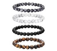 Pulsera Con Cuentas De 4 Piezas, Joyería De Piedra De Ojo De Tigre Para Hombres, Pulsera De Cuentas De Ojo De Tigre, Joyería De Ojo De Tigre Para Hombres