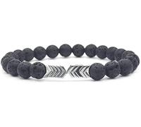 Pulsera con difusor de aroma esencial de 7 chakras para hombre y mujer, cuerda trenzada con cuentas de piedra natural, pulsera de energía, plata inteligente