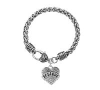 Pulsera con dije de corazón para madre, profesora, mamá, Ceystal familia, cumpleaños, cadena de amor, amigos, pulseras de piedra, talla única, Metal, No es una piedra preciosa