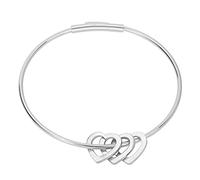 Pulsera con dije de corazón para mujer en mi corazón, pulseras de eslabones para mujer, mamá, esposa, adolescente, Navidad, as show, No es una piedra preciosa