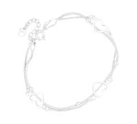 Pulsera con dije de corazón, pulsera de cadena de amor para mujer, pulsera de doble capa, accesorios de fiesta de cumpleaños, boda