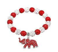 Pulsera con dije de elefante, joyería de muñeca con cuentas, colgante simbólico de 3.15 pulgadas con de ajuste ajustable, cuentas decorativas, accesorio de , de regalo para