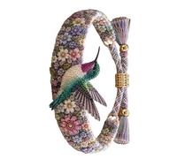 Pulsera con diseño de pájaro para mujer, accesorio de joyería bordado de flores, accesorio para mujer, adecuado para familias, , , viajes, citas, experiencias de compras, Siehe