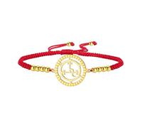Pulsera con el sigilo de Lilith Tobillera de Hécate Cordón trenzado a mano con hilo rojo de la suerte Amuleto gótico Triple diosa lunar Joyería Mitología pagana Brujería Regalo (Rojo + dorado)