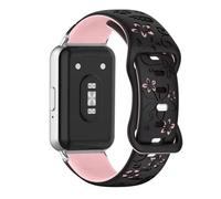 Pulsera con grabado floral, compatible con Samsung Galaxy Fit 3, pulsera de mujer de dos colores, correa de silicona deportiva de repuesto para Samsung Galaxy Fit 3 brazalete deportivo, Eine Grösse