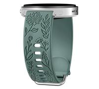 Pulsera con grabado floral compatible con Samsung Galaxy Watch 8 40 mm 44 mm/Galaxy Watch 8 Classic 46 mm, bonita correa deportiva de silicona de girasol para mujeres y hombres, Silicona