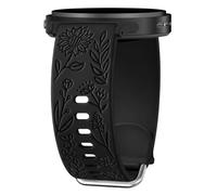 Pulsera con grabado floral compatible con Samsung Galaxy Watch 8 40 mm 44 mm/Galaxy Watch 8 Classic 46 mm, bonita correa deportiva de silicona de girasol para mujeres y hombres, Silicona