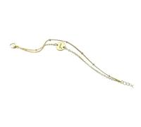 Pulsera con inicial de oro para el Día de San Valentín para niñas y mujeres, a la moda, delicada, chapada en oro/plata, pulsera con inicial de cuentas en capas, pulseras con monograma de disco para