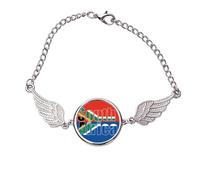 Pulsera con nombre de la bandera del sur de África del Sur, pulsera, Medium, Metal