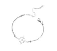 Pulsera con nudo de bruja Tobillera con nudo celta y triple diosa Nudo de bruja Amuleto wiccano de la trinidad Triquetra de la buena suerte Joyas y regalos de brujería (nudo de bruja 2 plata 3)
