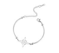 Pulsera con nudo de bruja Tobillera con nudo celta y triple diosa Nudo de bruja Amuleto wiccano de la trinidad Triquetra de la buena suerte Joyas y regalos de brujería (nudo de bruja 1 plata 3)