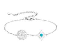 Pulsera con nudo de bruja y tetragrama pentagrama ajustable pulsera con nudo celta y colgante turquesa con nombre de Dios protección brujería joyas paganas para mujeres y hombres