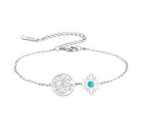 Pulsera con nudo de bruja y tetragrama pentagrama ajustable pulsera con nudo celta y colgante turquesa con nombre de Dios protección brujería joyas paganas para mujeres y hombres