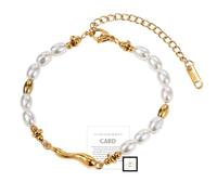 Pulsera conmemorativa de corazón para la pérdida del padre, pulseras de memoria para la pérdida de un ser querido, pulseras de perlas ajustables para mujer, joyería con tarjetas de condolencias