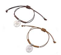 Pulsera cordón Trenzado con Medalla ángel. Lote 12 Unidades. Detalles para Invitados Primera Comunión