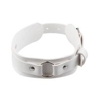 Pulsera Cuero Mujer, Pulsera De Cuero Tejida A Mano, Brazalete Ancho De Cuero, Brazalete Ajustable Con Anillo De Moda, Brazalete De Cuero Con Cinturón, Para Hombres Y Mujeres, Color Blanco