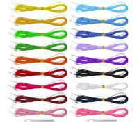 Pulsera de 18 corbatas, banda elástica, 2 piezas de enhebrador de cuerda, cuerda de perlas de colores, utilizado para cinta de cuentas, cuerda elástica para coser cuerda, hilo elástico para hacer