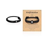 Pulsera De 2 Partes De Caminador Cruzado con 1 Pieza De Tarjeta, Brazalete Trenzado De Dos Capas, Joyas De Moda Simples, Cinta De Regalo.