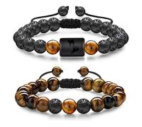 Pulsera De 2 Piezas Con Las Doce Constelaciones Del Zodiaco Con Personalidad Signos Del Zodiaco Pulsera Elástica De Piedra De Lava Natural De 8 Mm Para Mujeres Y Hombres Regalo De Joyería Capricornio