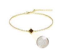 Pulsera de abalorios judíos nano bíblicos más pequeños: pequeño rombo cuadrado para mujer con todas las escrituras sagradas hebreas Tanakh en microchip de 0.2 pulgadas, regalos de joyería religiosa