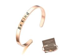 Pulsera de acero inoxidable con mensaje inspirador, con mensaje inspirador, apertura personalizada, ajustable, regalo para mujer, Adjustable, Acero inoxidable, No es una piedra preciosa