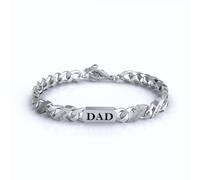 Pulsera de acero inoxidable con nombre personalizado Pulsera con cadena cubana personalizada con 1-12 nombres grabados en cuentas Pulsera gruesa de moda para hombres y mujeres regalos personalizados