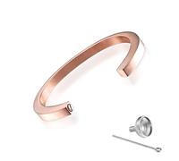 Pulsera de acero inoxidable de oro rosa para cenizas de mascotas, brazalete conmemorativo de cremación para sostener cenizas de mascotas queridas, Latón, Talla única