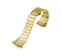 Pulsera de acero inoxidable sólido apta for Tissot PRX serie 35MM/40MM interfaz dedicada piezas de repuesto de correa de reloj de moda(Gold logo,40mm-12mm)