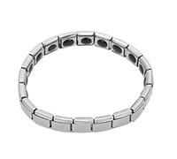 Pulsera de acero unisex simple, joyería, para la salud, energía celular, esta pulsera puede aliviar la fatiga y las molestias (color plateado)