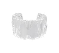 Pulsera de acrílico transparente arquitectónico | Joyería escultural audaz con crestas profundas | Brazalete de diáfano hecho a mano | Brazalete de muñeca con acabado satinado