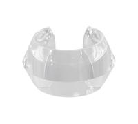 Pulsera de acrílico transparente | Diseño escultural abierto | Diaphanus Illumine - Joyería atrevida hecha a mano | Brazalete reflectante de luz con acabado satinado