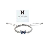 Pulsera de actividad, pulsera de mariposas, pulsera de regalo de cumpleaños para hombre y mujer, joyas de margaritas, talla única, Algodón, Sin gemas