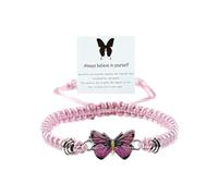 Pulsera de actividad, pulsera de mariposas, pulsera de regalo de cumpleaños para hombre y mujer, joyas de margaritas, talla única, Algodón, Sin gemas
