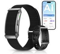 Pulsera de Actividad sin Pantalla Hombre Mujer, Smart Band con Análisis de IA, SpO2, Pulsómetro, Sueño, 120+ Modos Deportivos, Calorías, IP68 Podómetro, Pulsera Inteligente sin Suscripción, Negro