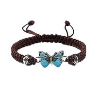Pulsera de actividad sin teléfono móvil, pulseras de mariposas para adolescentes, cordón ajustable, pulseras de mariposas para mujeres, pulseras de mariposas bonitas pulseras de abalorios de mariposa,