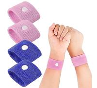 Pulsera de Acupresión Contra Náuseas,2 pares Pulsera Antimareo Pulsera Acupresion Anti Nauseas Pulsera Anti Mareo,para Enfermedades Marítimas Embarazadas, Voladores, Náuseas de Viaje
