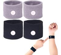 Pulsera de acupresión contra náuseas, libera de forma fiable de las náuseas, naturalmente eficaz en el embarazo, enfermedad marítima, náuseas, etc. 4 unidades