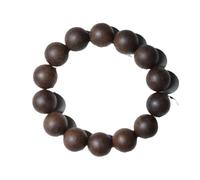 Pulsera de ajedrez Negra de Agarwood Brunei, Cuentas de Rosario de Cuentas de Buda de Madera de agar Que se Hunden, 16mm x 14 Uds.