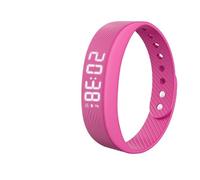 Pulsera de alarma de vibración silenciosa, reloj despertador vibratorio, reloj despertador silencioso, correa de despertador, banda de alarmas, para hombres y mujeres, viajes, oficina, hogar, rosa