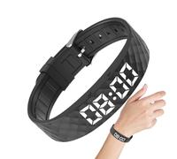 Pulsera de alarma - Reloj temporizador silencioso portátil, pulsera de vibración ajustable, correa de silicona suave, construcción ligera, batería recargable, ajuste cómodo, función discreta | para