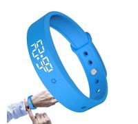 Pulsera de alarma vibratoria, reloj despertador vibratorio, pulsera de despertador silencioso con temporizador y 3 alarmas por día, recordatorio de ingesta de agua, recordatorio de medicamentos y