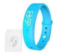 Pulsera de alarma vibratoria silenciosa para pareja/recién nacidos/niños, 6 alarmas, recordatorio de píldoras, reloj despertador, 3 medidas de temperatura